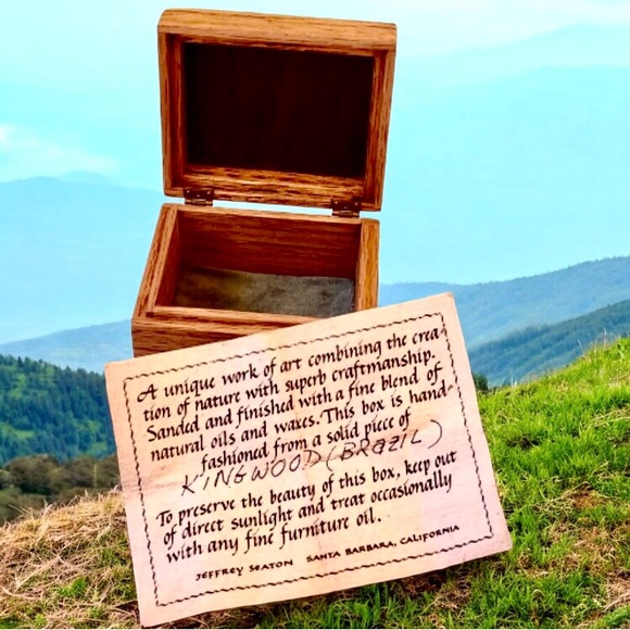 Vintage '78 Wood Trinket Box Artist Signed Gruenberg KINGWOOD FROM BRAZIL - Picture 16 of 16